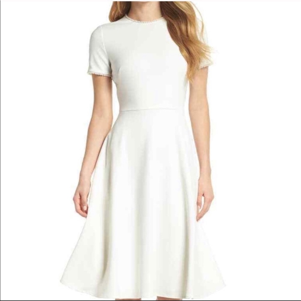 Gal Meets Glam pearl trim dress